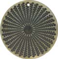 Mother of pearl shell round in black