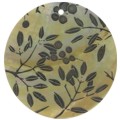 Mother of pearl shell round in black