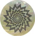 Mother of pearl shell round in black Mother of pearl shell round in black