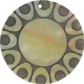 Mother of pearl shell round in black