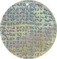 Mother of pearl shell round in blue Mother of pearl shell round in blue