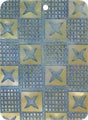 Mother of pearl shell round in blue