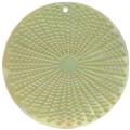 Mother of pearl shell round in celedon