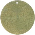 Mother of pearl shell round in celedon