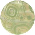 Mother of pearl shell round in celedon