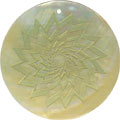 Mother of pearl shell round in celedon Mother of pearl shell round in celedon