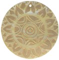 Mother of pearl shell round in gold