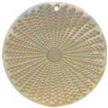 Mother of pearl shell round in gold
