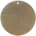 Mother of pearl shell round in gold