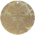 Mother of pearl shell round in gold