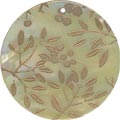 Mother of pearl shell round in gold
