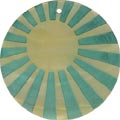 Mother of pearl shell round in green