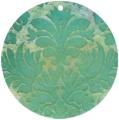 Mother of pearl shell round in green
