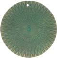 Mother of pearl shell round in green