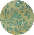 Mother of pearl shell round in green