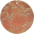 Mother of pearl shell round in orange