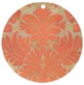 Mother of pearl shell round in orange