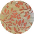 Mother of pearl shell round in orange