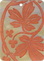 Mother of pearl shell round in orange
