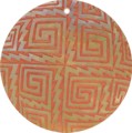 Mother of pearl shell round in orange