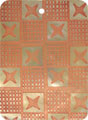 Mother of pearl shell round in orange