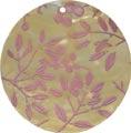 Mother of pearl shell round in pink