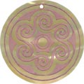 Mother of pearl shell round in pink