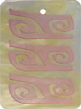 Mother of pearl shell round in pink