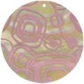 Mother of pearl shell round in pink