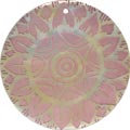 Mother of pearl shell round in pink