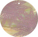 Mother of pearl shell round in pink