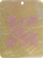 Mother of pearl shell round in pink