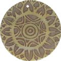 Mother of pearl shell round in toffee