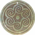 Mother of pearl shell round in toffee