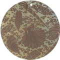 Mother of pearl shell round in toffee