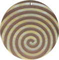 Mother of pearl shell round in toffee