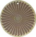 Mother of pearl shell round in toffee