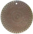 Mother of pearl shell round in toffee