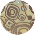 Mother of pearl shell round in toffee