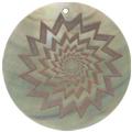 Mother of pearl shell round in toffee