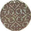 Mother of pearl shell round in toffee