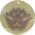 Mother of pearl shell round in toffee
