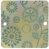 Mother of pearl shell square link in green