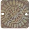 Mother of pearl shell square link in toffee