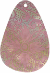 Mother of pearl shell teardrop in pink