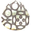 Mother of pearl shell triangle in toffee