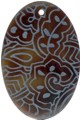 Tab shell oval in blue