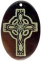 Tab shell oval in celedon