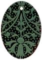 Tab shell oval in green Tab shell oval in green