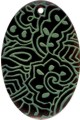 Tab shell oval in green